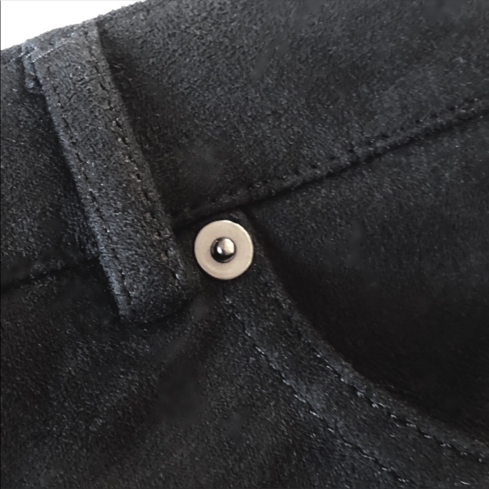 Nordstrom vegan suede button-down pencil skirt 4 - Picture 6 of 8